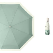 green & ivory trim umbrella