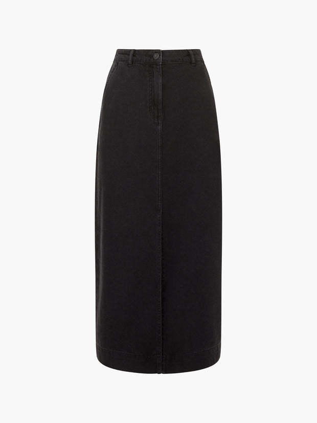 Denver Black Denim Midaxi Skirt
