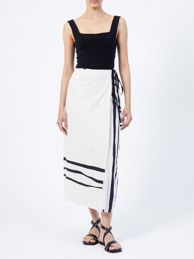 GENEVIEVE ARIETTE LINEN SKIRT