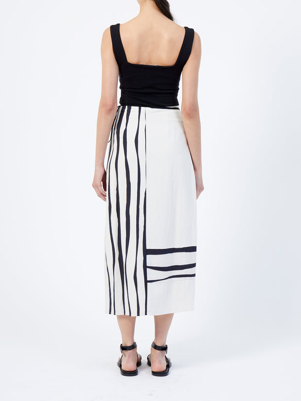 GENEVIEVE ARIETTE LINEN SKIRT