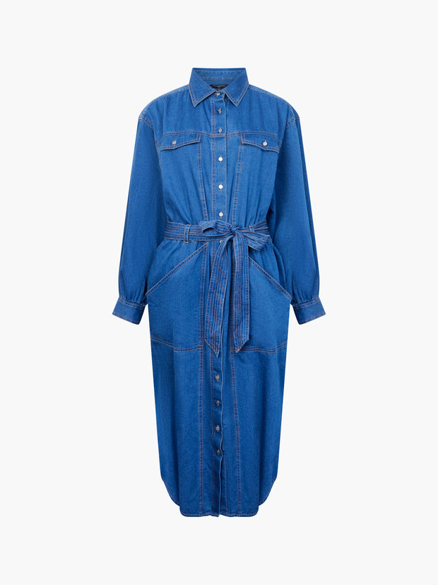 Zaves Chambray Denim Dress
