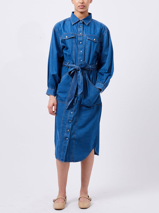 FRENCH CONNECTION Zaves Chambray Denim Dress