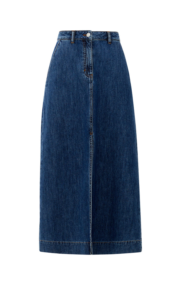 Denver Denim Midaxi Skirt - FROM VICTORIA SHOP