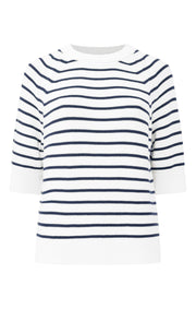 Lily Mozart Short Sleeve Stripe Knit - from victoria shop