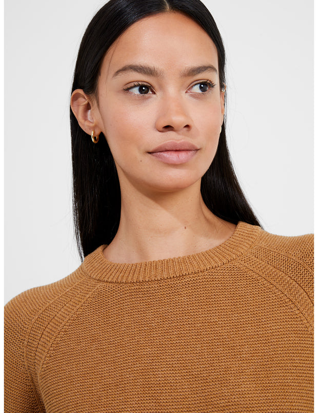 French Connection Lilly Mozart Crew Neck Jumper in tobacco Brown @ From Victoria 