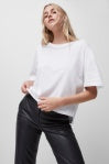 Tally Jersey Crewneck T-Shirt, Linen White
