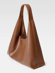 large Slouchy Brown Vegan Leather Bag