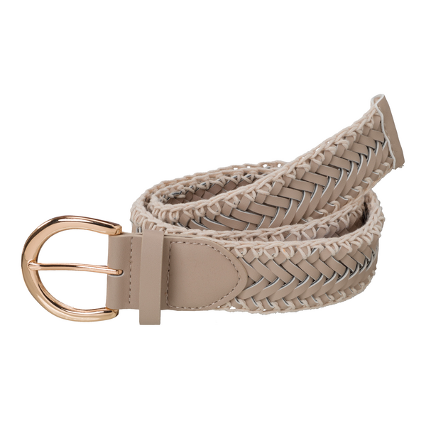 Women's braided belt with gold buckle. YAYA.