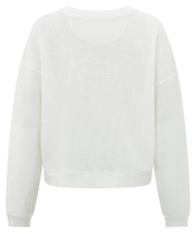 Slub Effect Crewneck Sweatshirt, Off-White