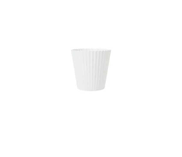 100% Recycled plastic Scalloped Planters - White Melange