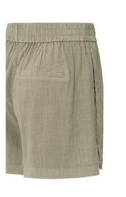 Woven structured shorts with elastic waistband