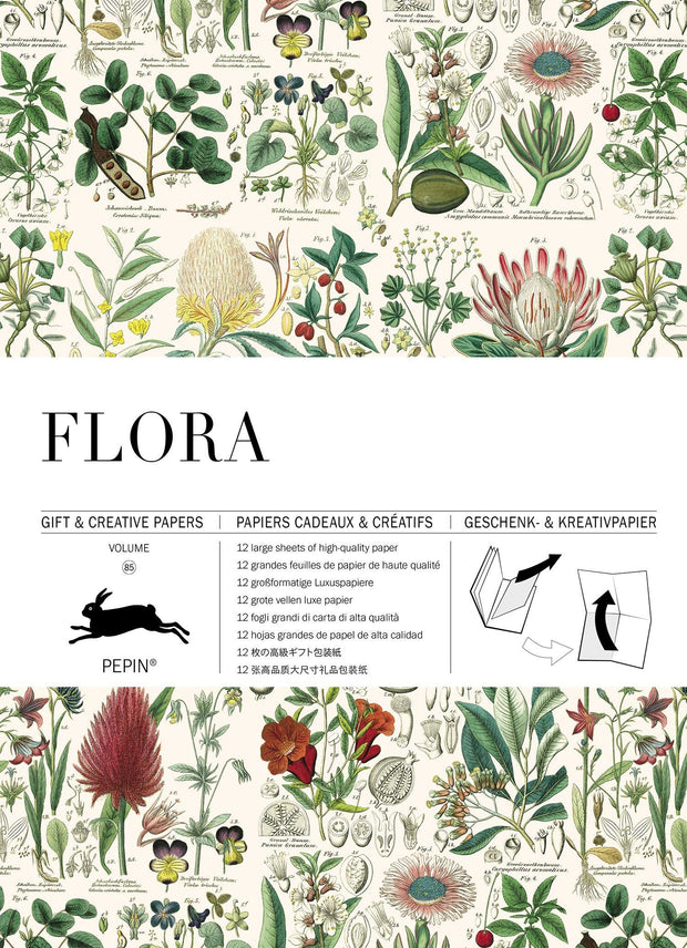 Flora Gift Wrap Book by Pepin Press