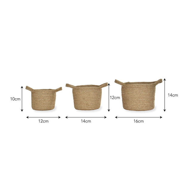 measurements of Woven Basket Planters- From Victoria Shop
