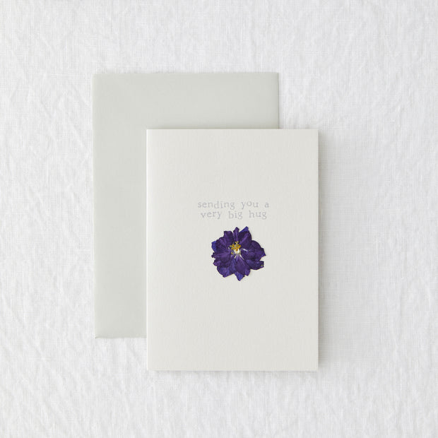 Pressed Flower Greetings Card - Big Hug