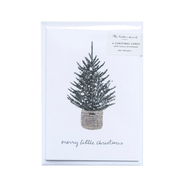 Merry Little Christmas Card Pack - Set of 6 Cards