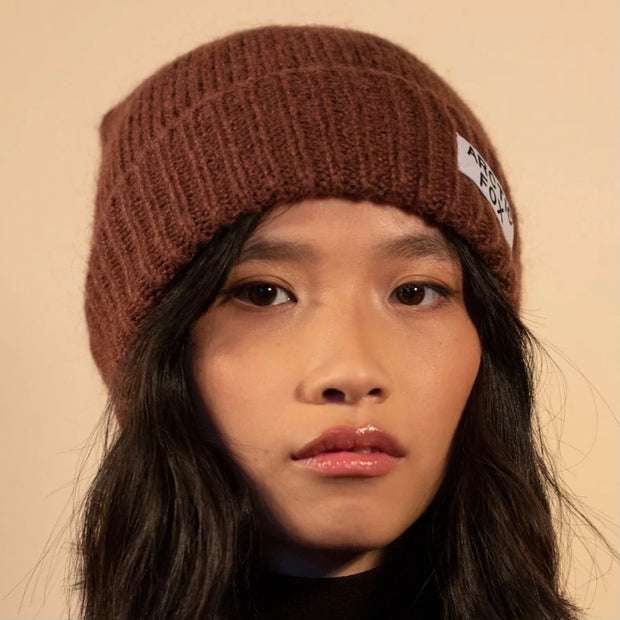 Mohair Beanie Hat - Truffle Chocolate - FROM VICTORIA SHOP