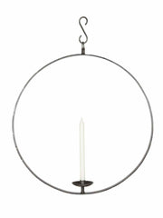 Large Black Candle Wreath