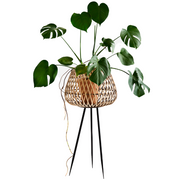 bamboo planter on metal stand - from victoria 