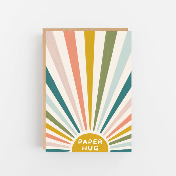 Paper Hug Sun Rainbow Design Card