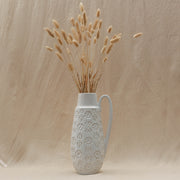 Dried Natural Lagurus in white jug vase