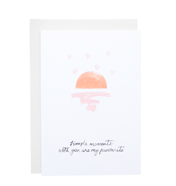 Simple moments with you are my favourite - A6 Greeting card - From Victoria Shop