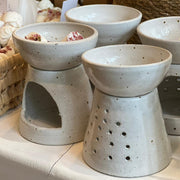 Handmade Ceramic Oil Burner with Speckled Glaze - From Victoria Shop