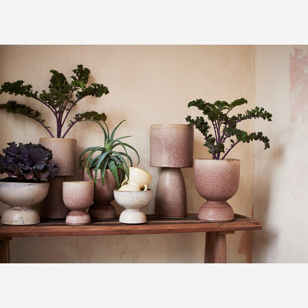 Wide Bowl Stoneware Plant Pot