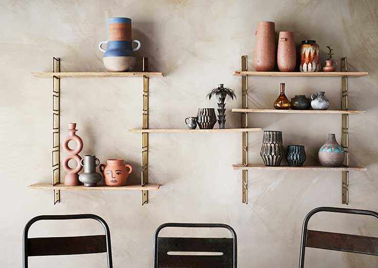 Wall Rack with Wooden Shelves - From Victoria Shop
